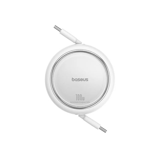 Cabo retrátil Baseus Free2Draw Mini USB-C – USB-C 100W 1m Moon White