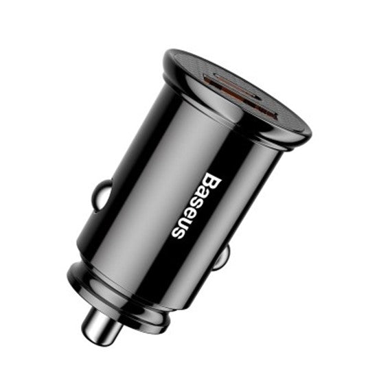 Carregador Baseus Circular Plastic A+C 30W Pps Car Charger Preto