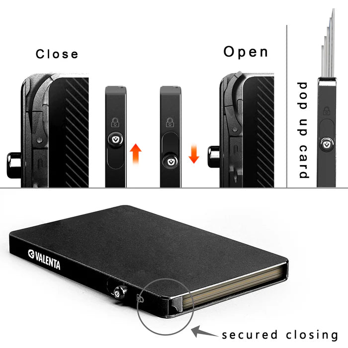 Cardprotector Valenta Aluminium MagSafe Black