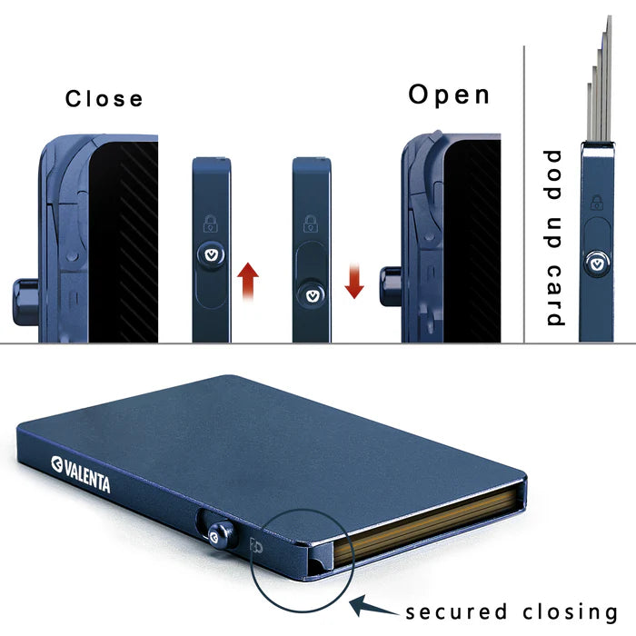 Cardprotector Valenta Aluminium MagSafe Titanium Azul