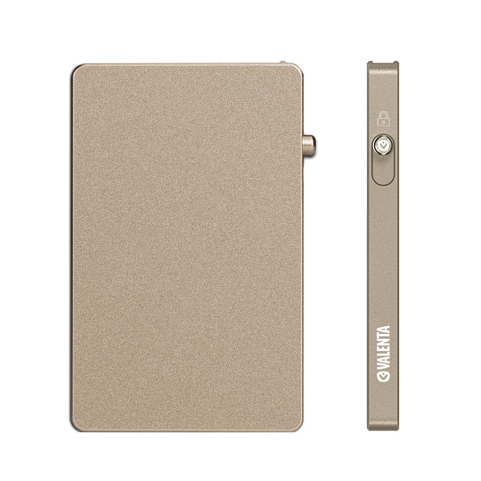 Cardprotector Valenta Aluminium MagSafe Titanium Natural