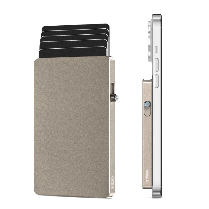 Cardprotector Valenta Aluminium MagSafe Titanium Natural