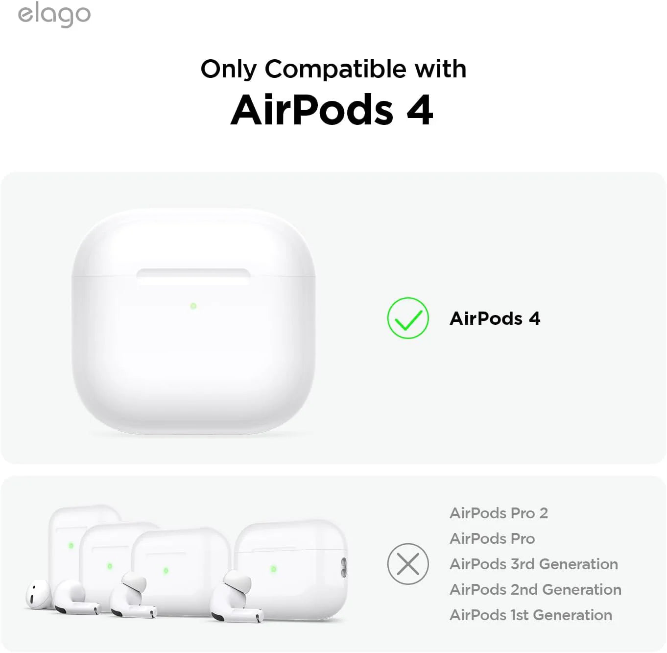 Capa Elago para AirPods 4 silicone com mosquetão - Jeans