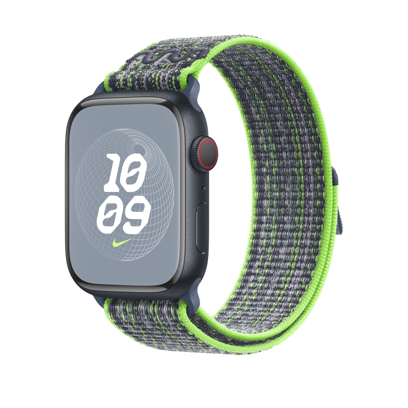 Loop desportiva Nike azul/verde Bright de 45 mm