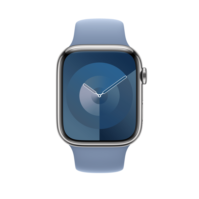 Bracelete desportiva azul-inverno de 45 mm - S/M