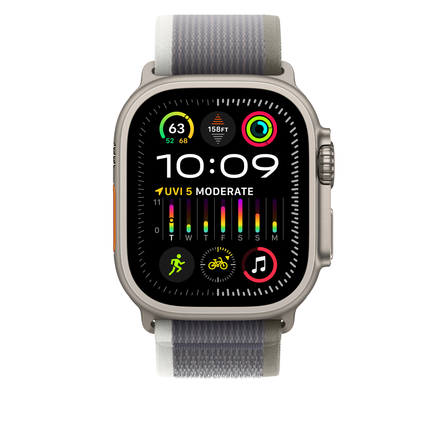 Loop Trail em verde/cinza de 49 mm - S/M