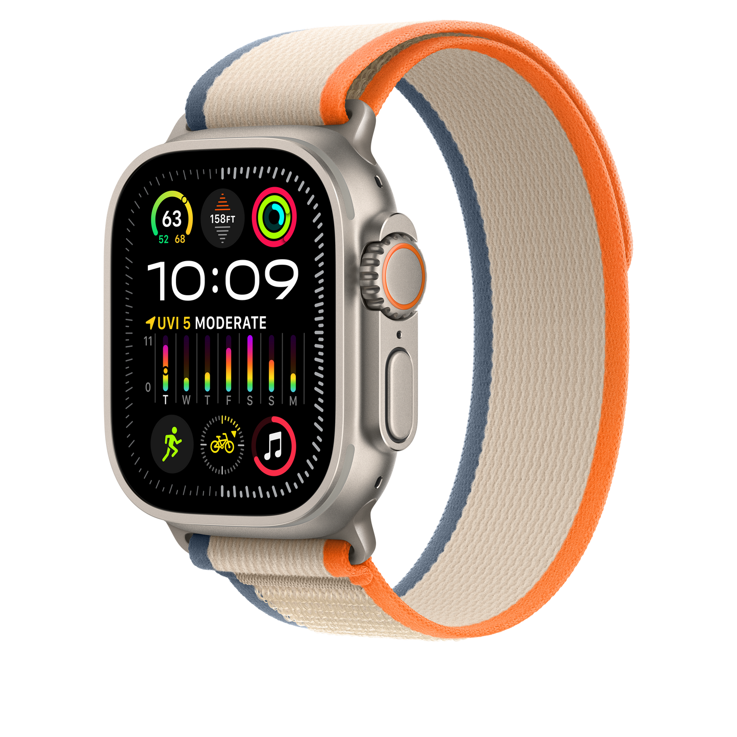 Loop Trail em laranja/bege de 49 mm - S/M