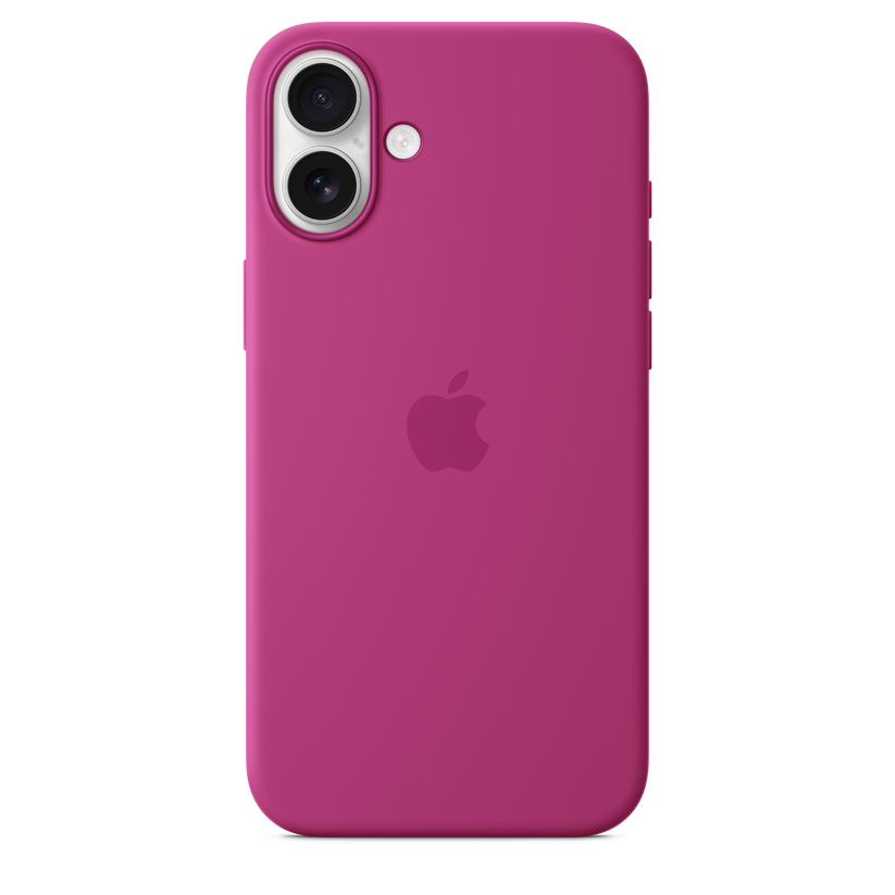 Capa em silicone com MagSafe para iPhone 16 Plus - Fúcsia