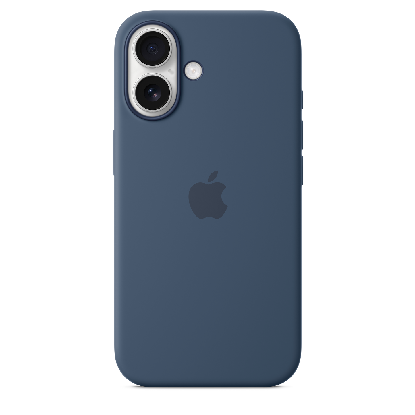 Capa em silicone com MagSafe para iPhone 16 - Azul denim
