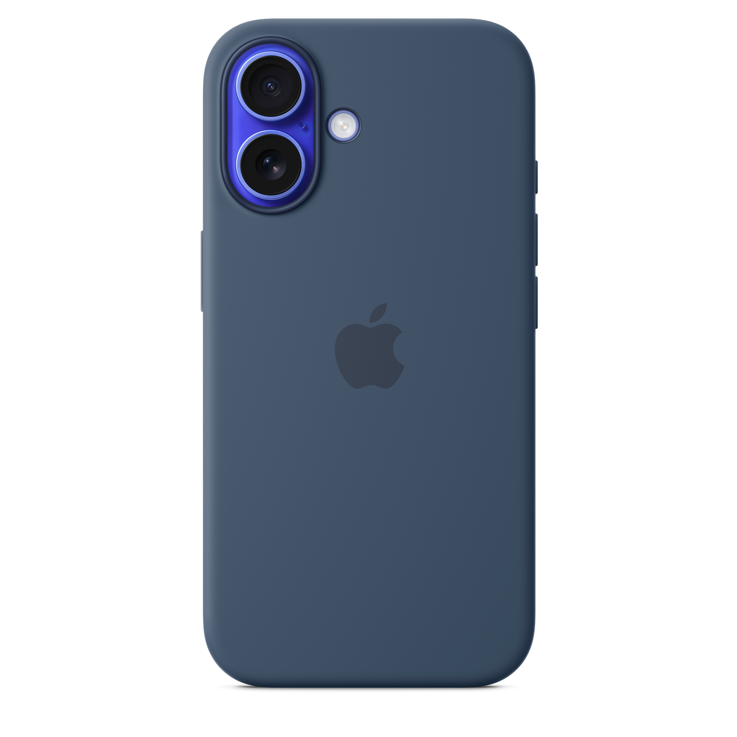 Capa em silicone com MagSafe para iPhone 16 - Azul denim