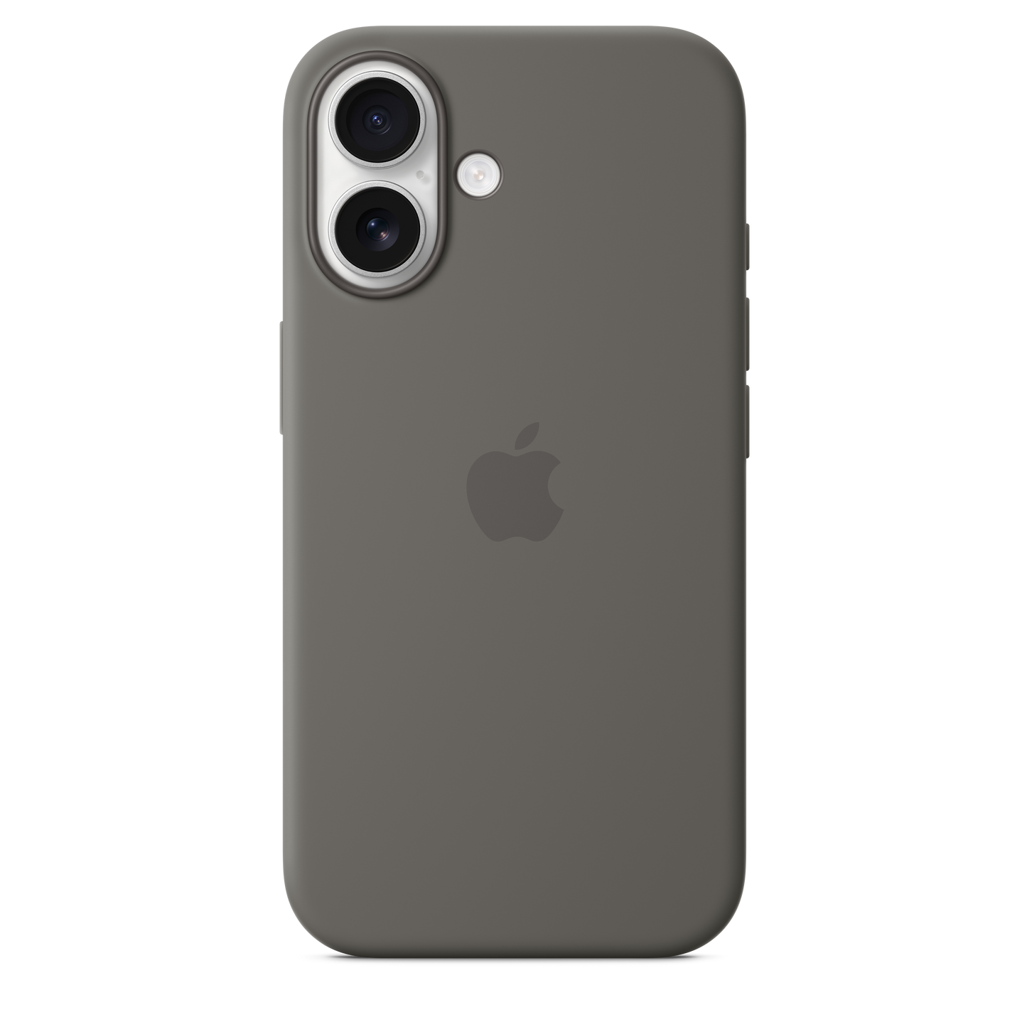 Capa em silicone com MagSafe para iPhone 16 - Cinzento rocha