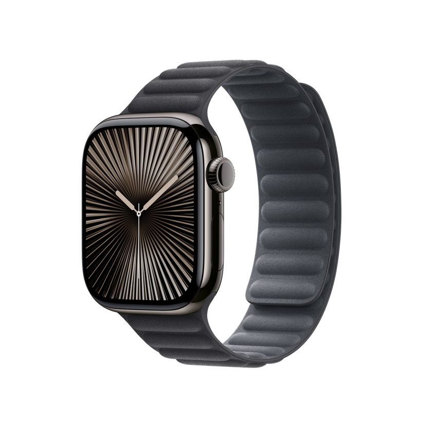 Bracelete de elos magnética preta de 42 mm - M/L