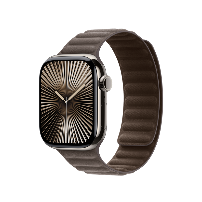 Bracelete de elos magnética castanho-toupeira escuro de 42 mm - S/M