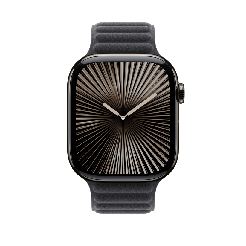 Bracelete de elos magnética preta de 46 mm - M/L