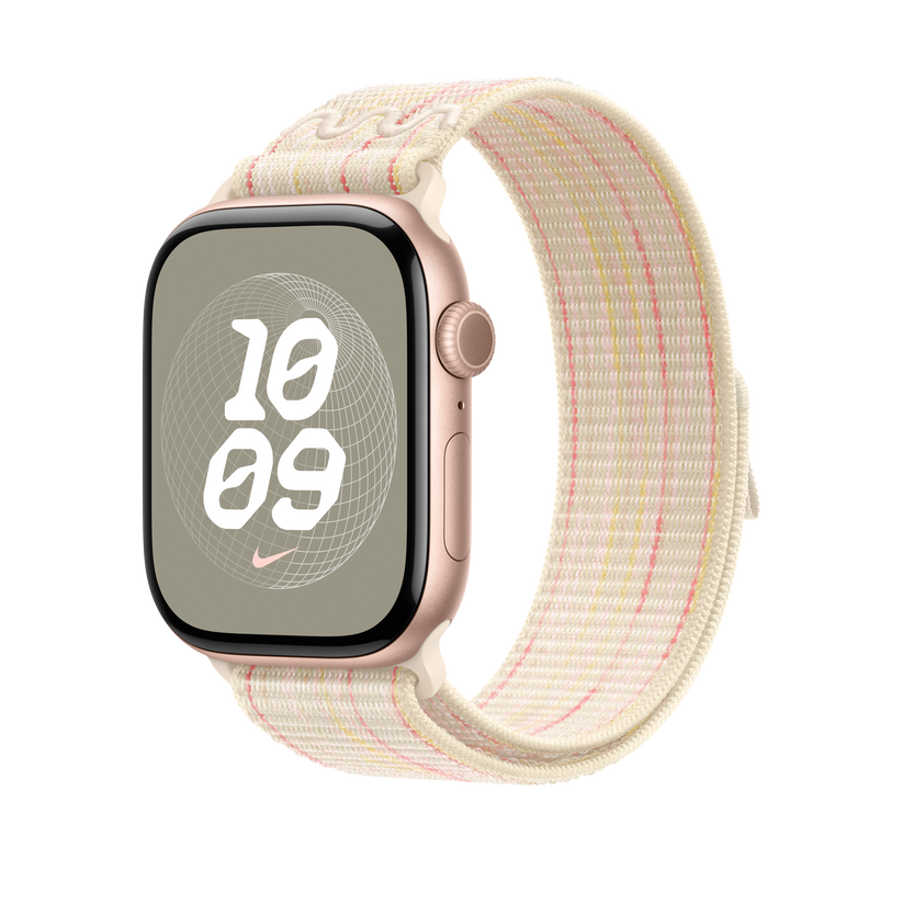 Loop desportiva Nike luz das estrelas/rosa de 46 mm