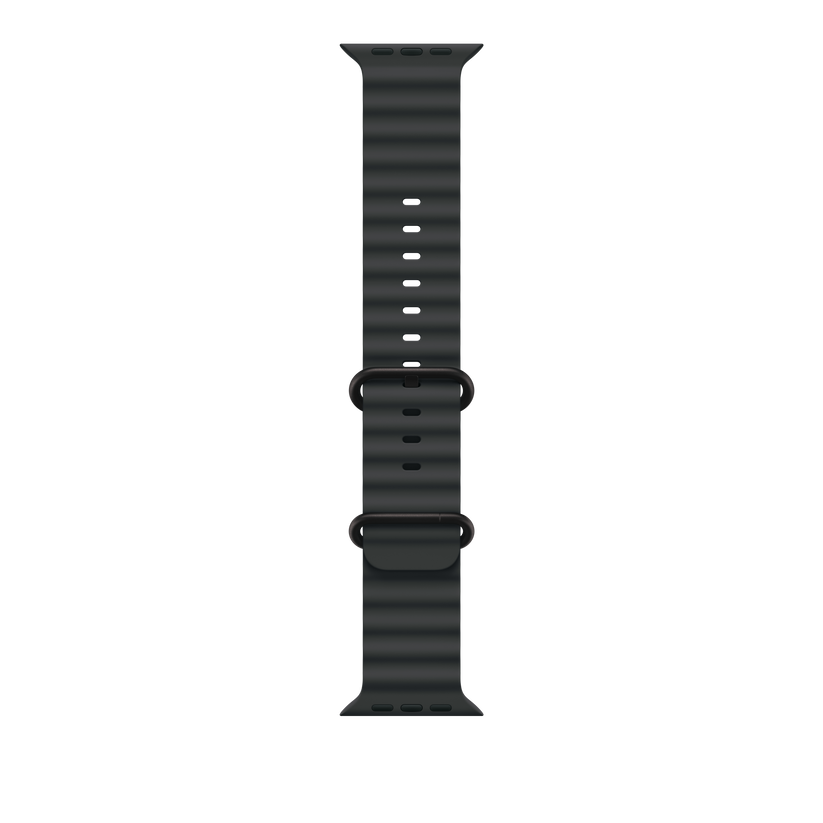 Bracelete Ocean preta de 49 mm - Titânio preto