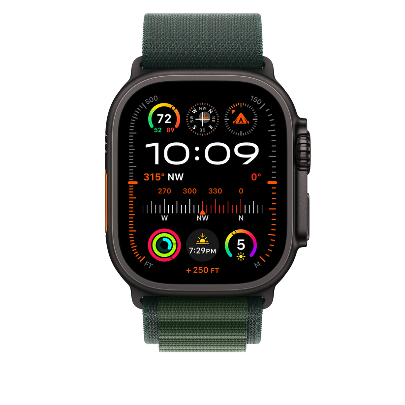 Loop Alpine verde-escuro de 49 mm - L - Titânio preto