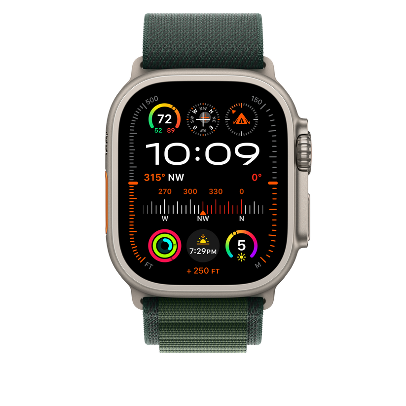 Loop Alpine verde-escuro de 49 mm - S - Titânio natural