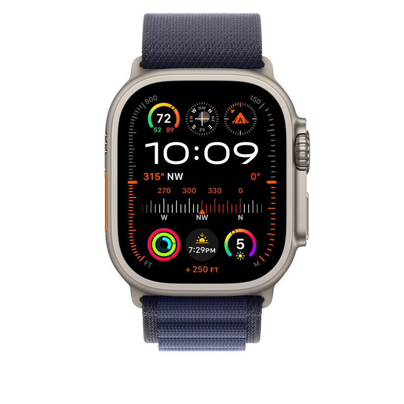 Loop Alpine azul navy de 49 mm - L - Titânio natural