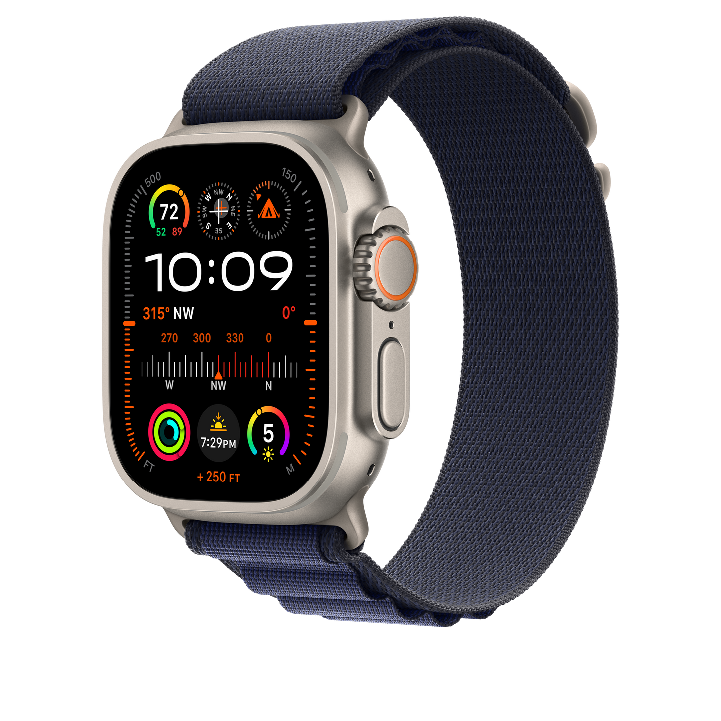 Loop Alpine azul navy de 49 mm - M - Titânio natural