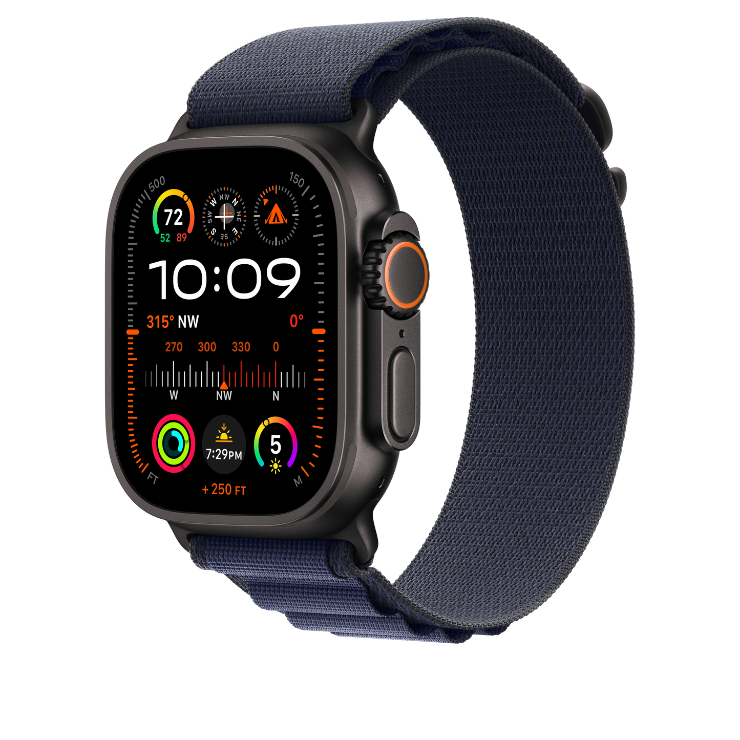 Loop Alpine azul navy de 49 mm - S - Titânio preto