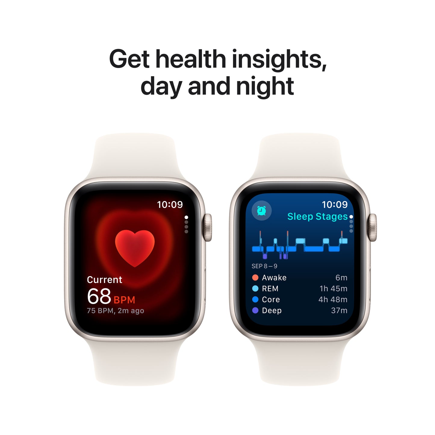 Apple Watch SE GPS + Cellular, Caixa em alumínio luz das estrelas de 44 mm com Bracelete desportiva luz das estrelas - S/M