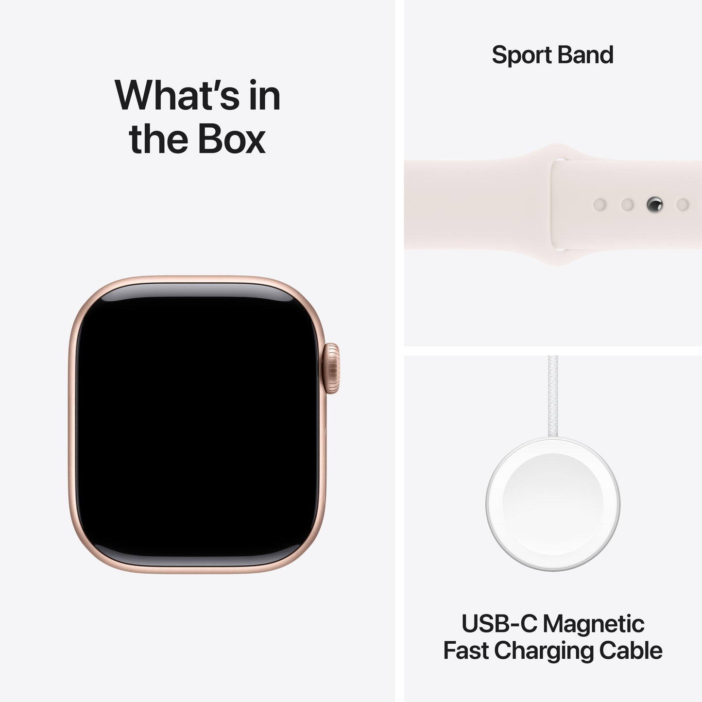 Apple Watch Series 10 GPS + Cellular, Caixa em alumínio rosa-dourado de 42 mm com Bracelete desportiva rosa leve - S/M