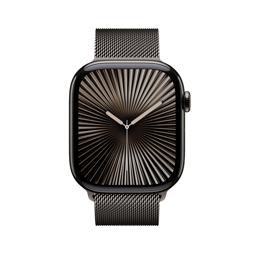 Apple Watch Series 10 GPS + Cellular, Caixa em titânio ardósia de 46 mm com Loop milanesa ardósia - S/M