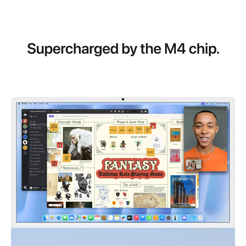 iMac com ecrã Retina 4,5K de 24 polegadas: Processador M4 da Apple com CPU 8-core e GPU 8-core, 256 GB SSD - Azul