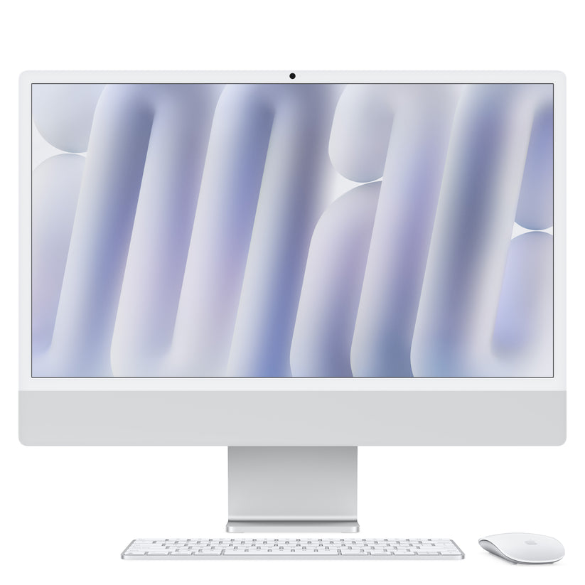 iMac com ecrã Retina 4,5K de 24 polegadas: Processador M4 da Apple com CPU 8-core e GPU 8-core, 256 GB SSD - Prateado