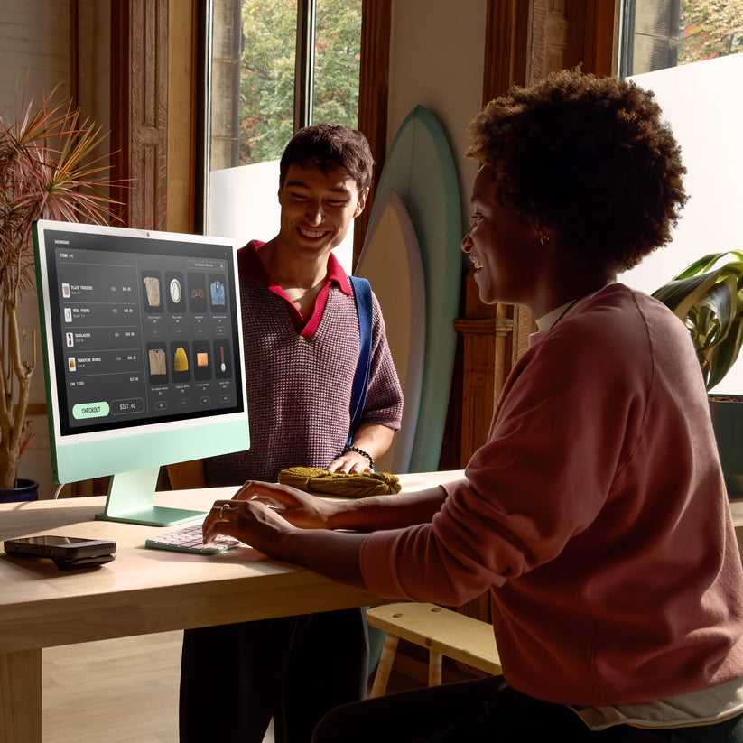 iMac com ecrã Retina 4,5K de 24 polegadas: Processador M4 da Apple com CPU 8-core e GPU 8-core, 256 GB SSD - Prateado