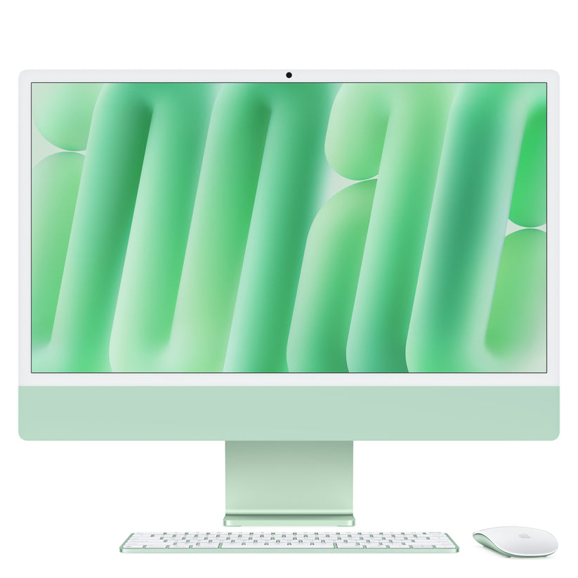 iMac com ecrã Retina 4,5K de 24 polegadas: Processador M4 da Apple com CPU 10-core e GPU 10-core, 512 GB SSD - Verde