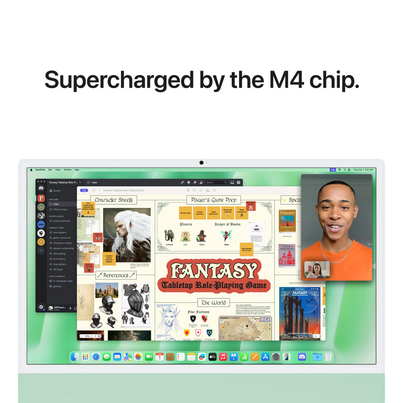 iMac com ecrã Retina 4,5K de 24 polegadas: Processador M4 da Apple com CPU 10-core e GPU 10-core, 512 GB SSD - Verde