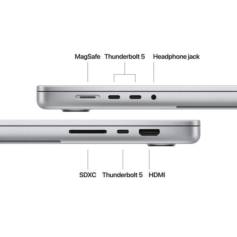 MacBook Pro de 16 polegadas: Processador M4 Pro da Apple com CPU 14-core e GPU 20-core, 512 GB SSD - Prateado