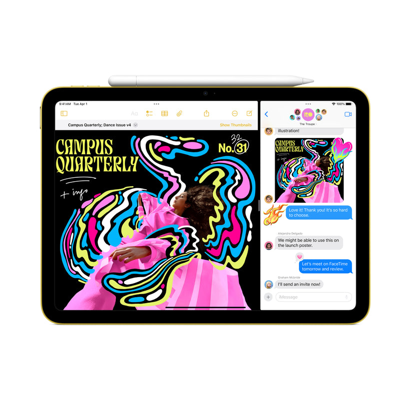 iPad Wi-Fi + Cellular 128 GB - Amarelo (A16)