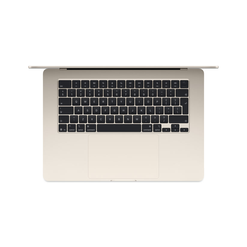 MacBook Air de 15 polegadas: Processador M4 da Apple com CPU 10-core e GPU 10-core, 256 GB SSD - Luz das estrelas