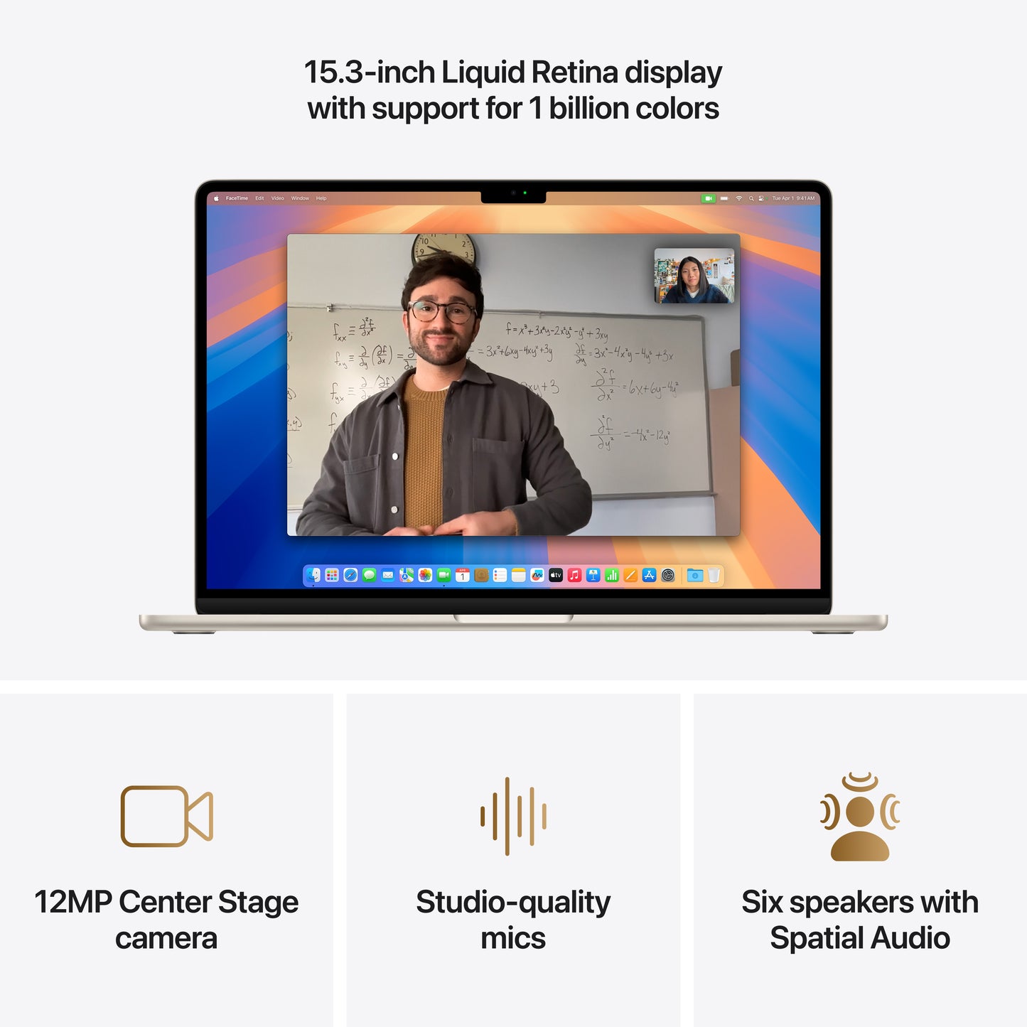 MacBook Air de 15 polegadas: Processador M4 da Apple com CPU 10-core e GPU 10-core, 256 GB SSD - Luz das estrelas