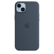 Capa em silicone com MagSafe para iPhone 14 Plus - Azul trovoada