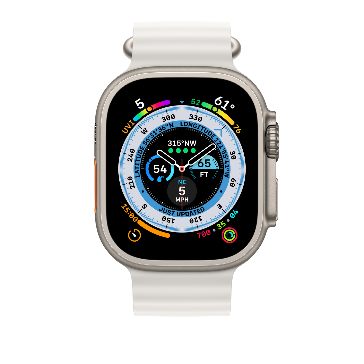 Bracelete Ocean branca de 49 mm