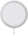Vista frontal de um carregador MagSafe com cabo
