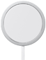 Vista frontal de um carregador MagSafe com cabo