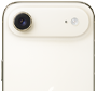 Vista traseira do iPhone Air branco-nuvem, sistema de câmara principal Fusion em relevo no topo