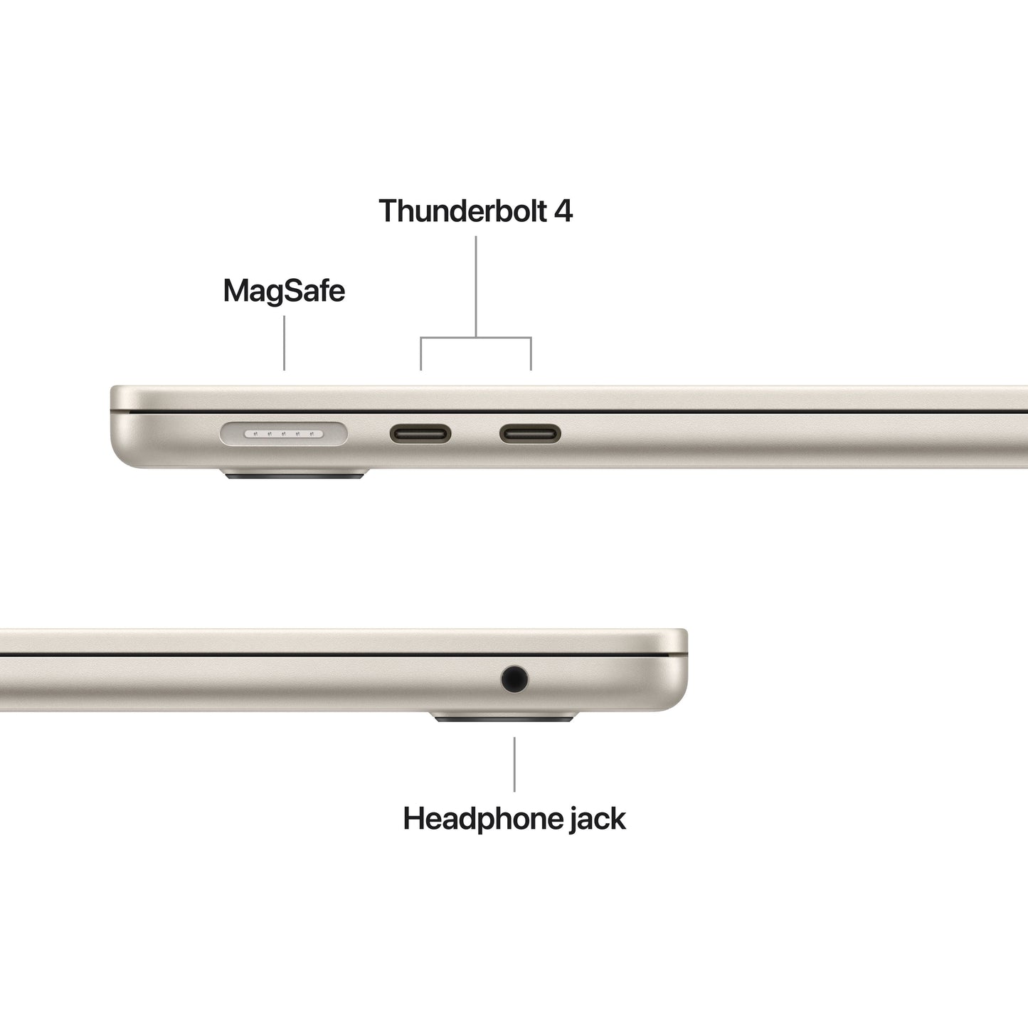 MacBook Air de 13 polegadas: Processador M5 da Apple com CPU 10‑Core e GPU 10‑Core, 1 TB SSD - Luz das estrelas