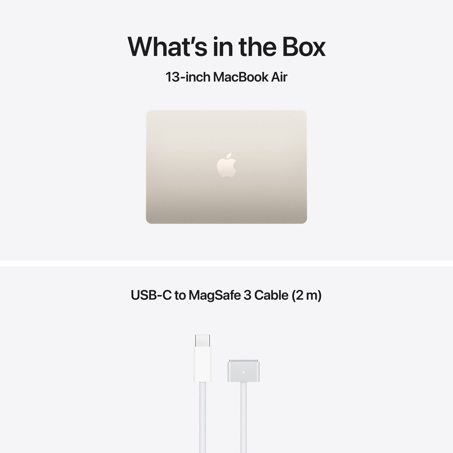 MacBook Air de 13 polegadas: Processador M5 da Apple com CPU 10‑Core e GPU 10‑Core, 1 TB SSD - Luz das estrelas