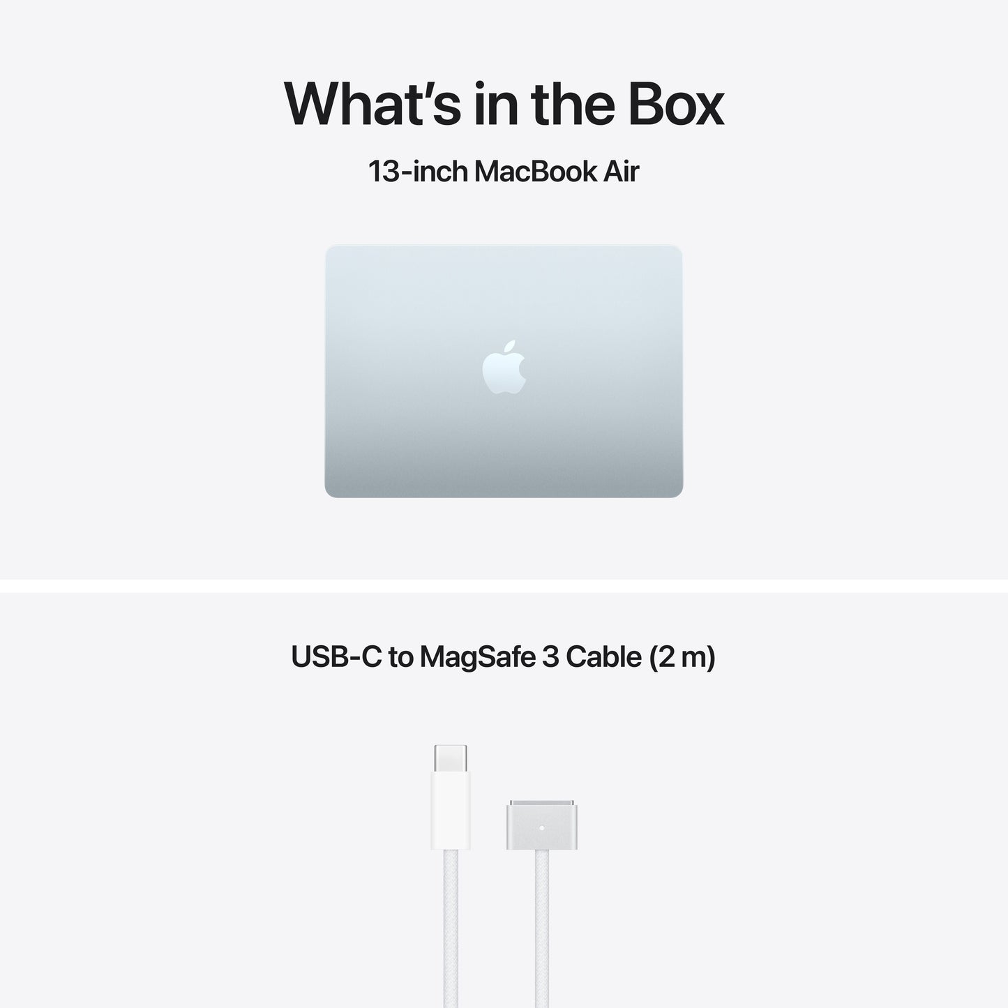 MacBook Air de 13 polegadas: Processador M5 da Apple com CPU 10‑Core e GPU 10‑Core, 1 TB SSD - Azul céu