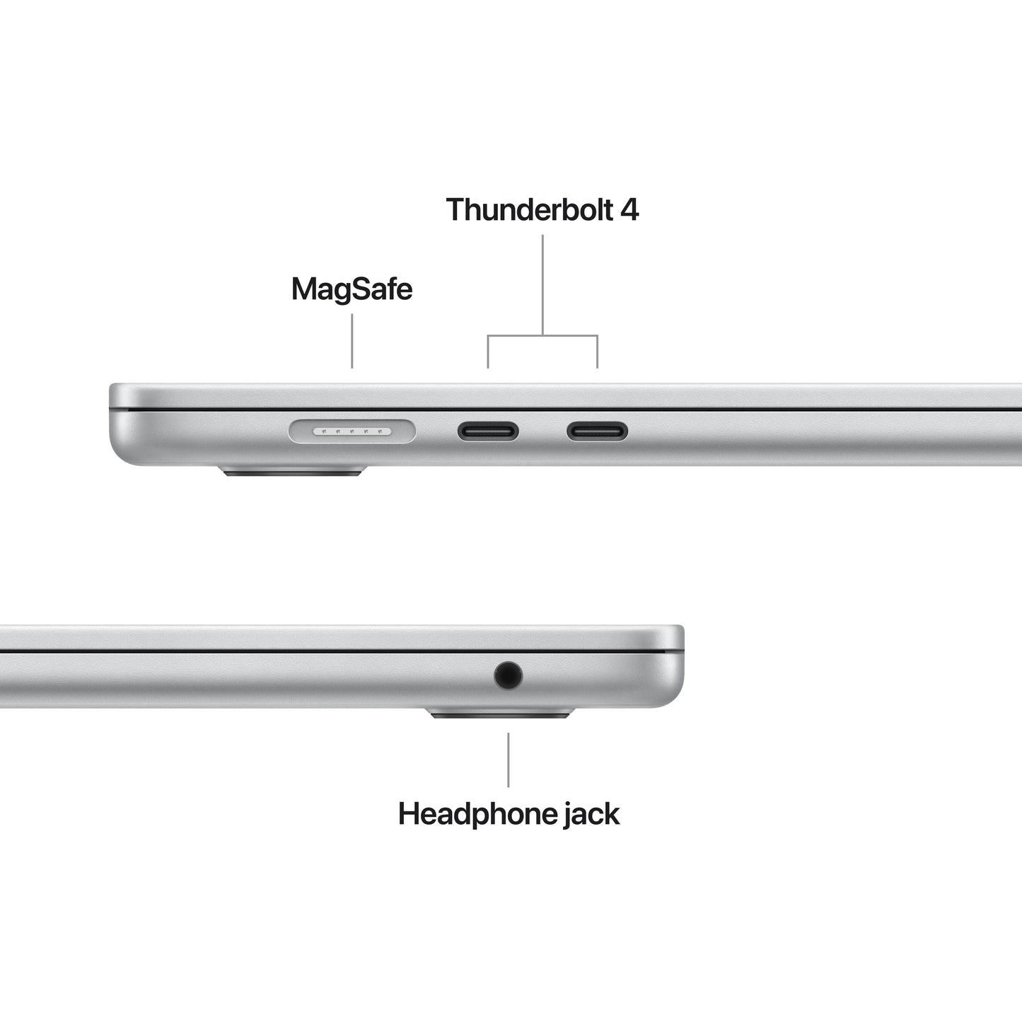 MacBook Air de 15 polegadas: Processador M5 da Apple com CPU 10‑Core e GPU 10‑Core, 512 GB SSD - Prateado