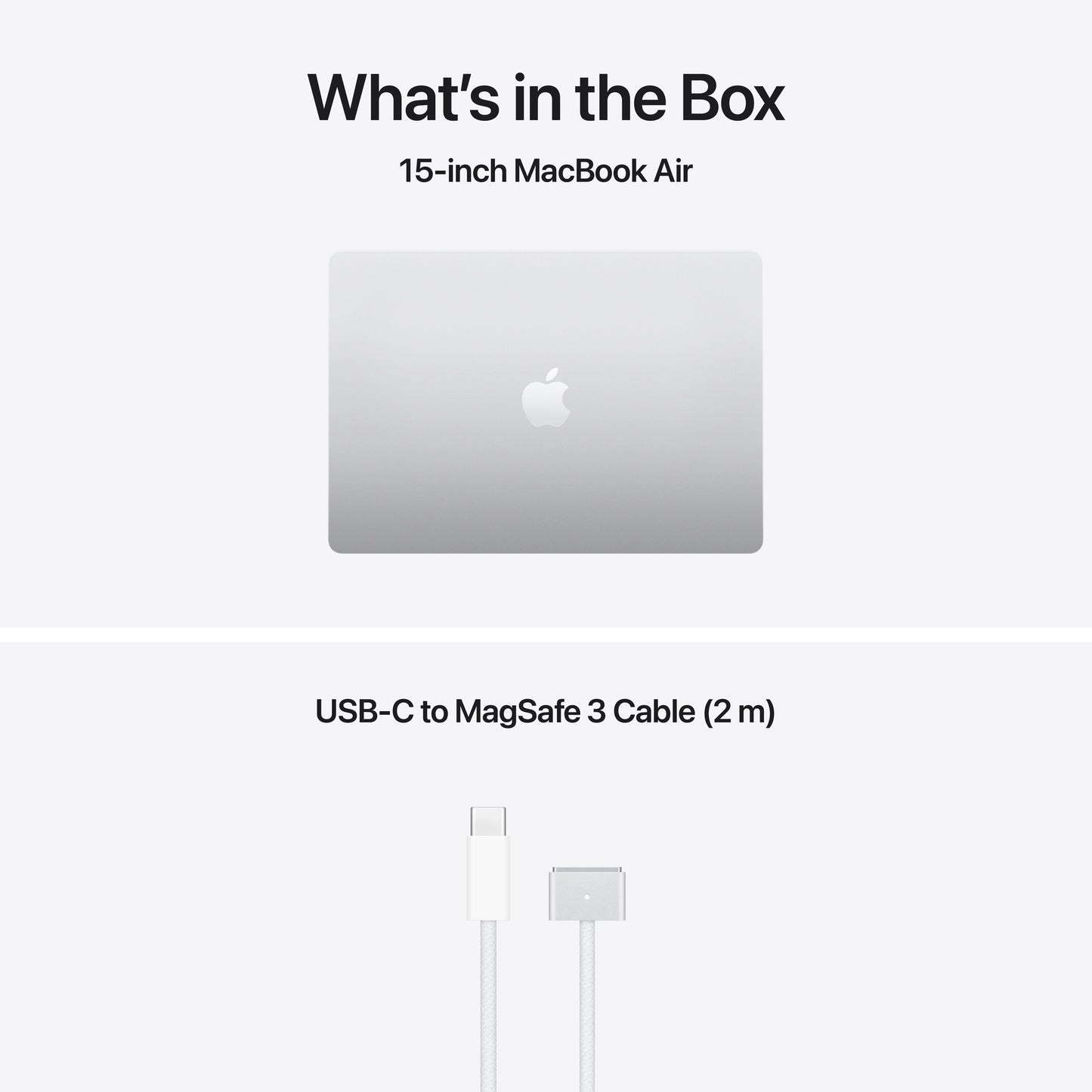 MacBook Air de 15 polegadas: Processador M5 da Apple com CPU 10‑Core e GPU 10‑Core, 1 TB SSD - Prateado