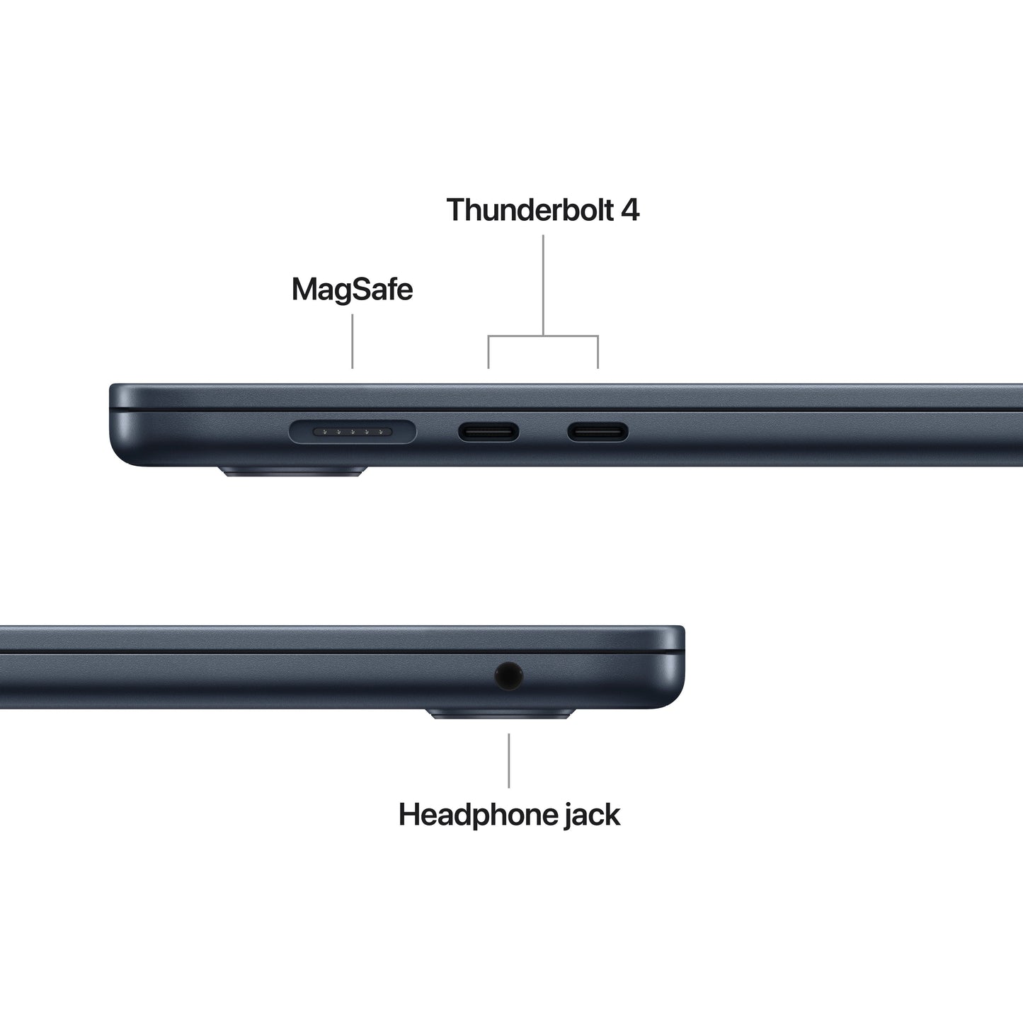 MacBook Air de 15 polegadas: Processador M5 da Apple com CPU 10‑Core e GPU 10‑Core, 1 TB SSD - Meia-noite