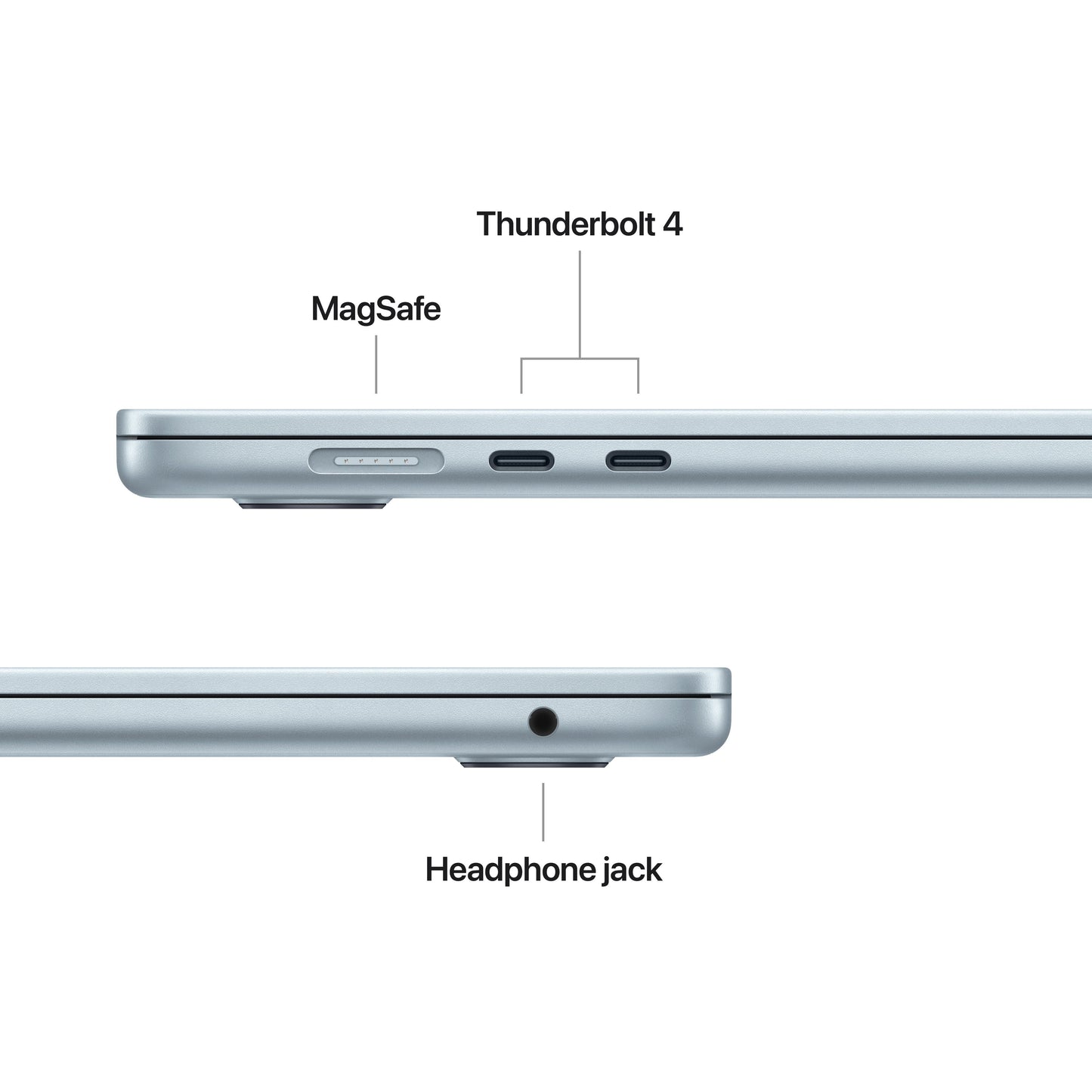MacBook Air de 15 polegadas: Processador M5 da Apple com CPU 10‑Core e GPU 10‑Core, 1 TB SSD - Azul céu