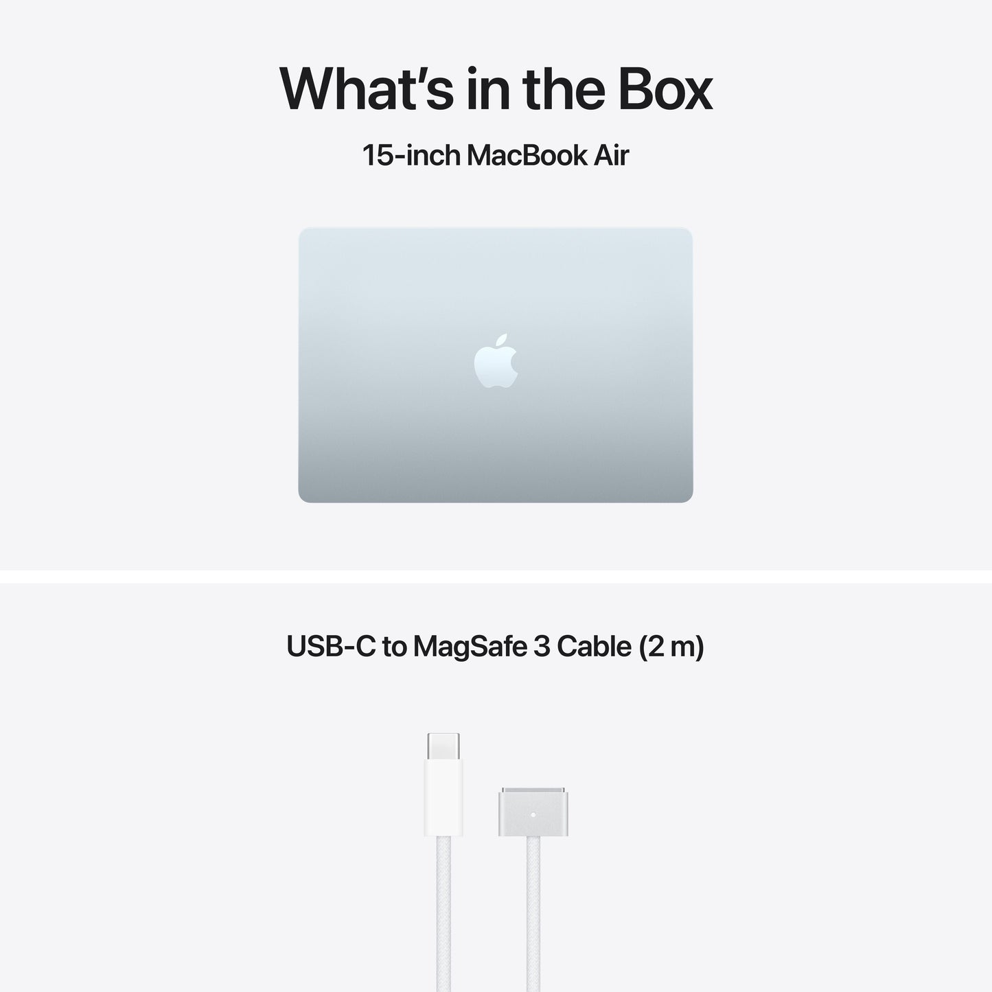 MacBook Air de 15 polegadas: Processador M5 da Apple com CPU 10‑Core e GPU 10‑Core, 1 TB SSD - Azul céu